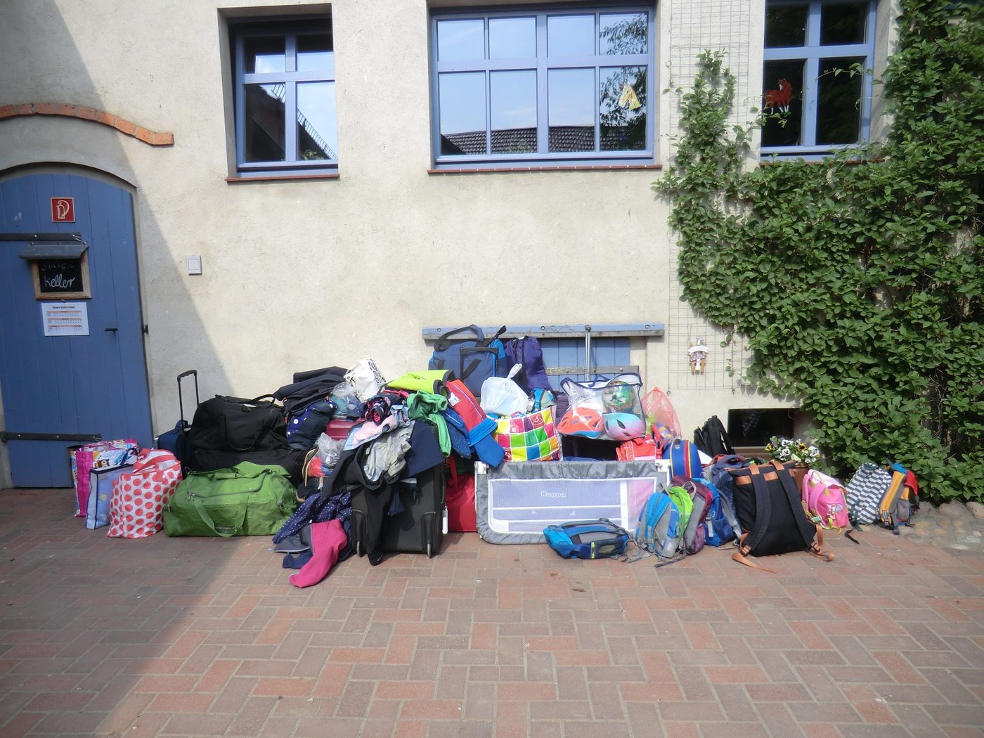 Kinder auf der Kinderladenreise auf dem Erlebnisbauernhof Groß Briesen
